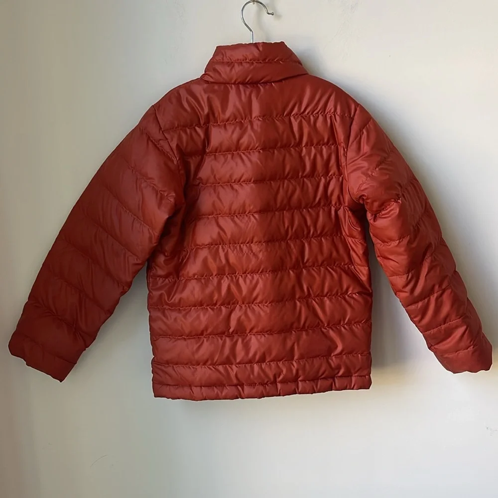 Columbia Down Youth Airspace Jacket in Dark Orange Front Pockets Size XS 6/7